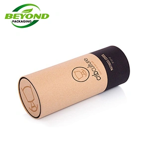 Custom Kraft Cardboard Cylinder Paper Tube Box Cylindrical Packaging fro Tea Eco-friendly  Biodegradable Recycled Packaging