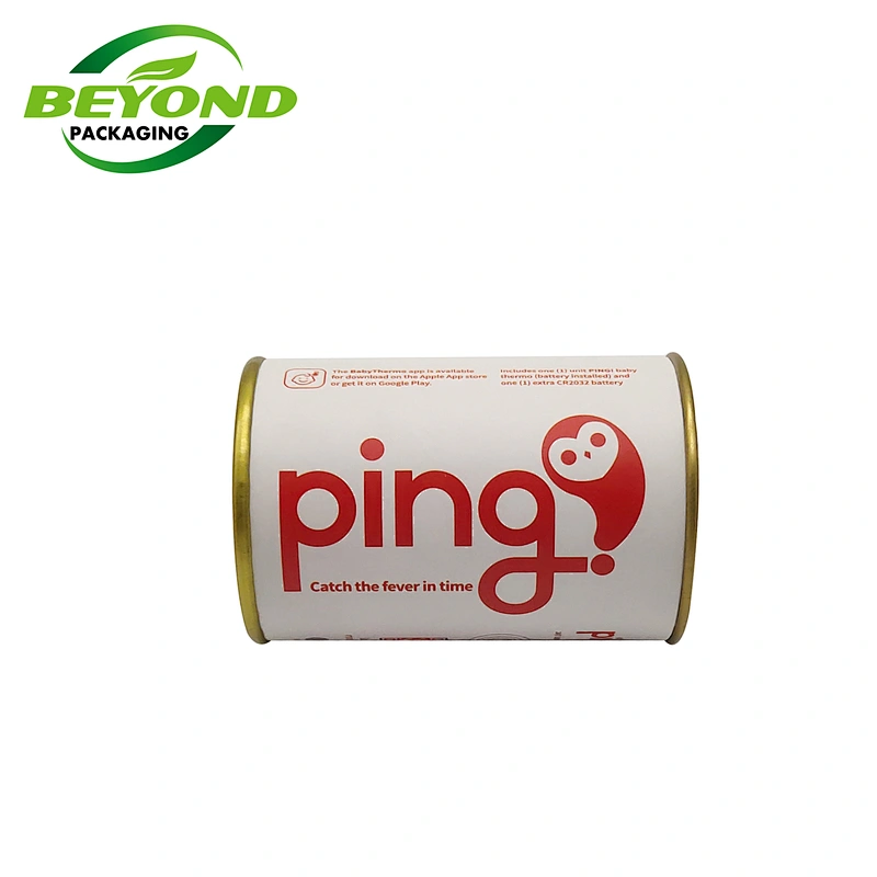 Custom Eco- friendly Food Grade  Paper Tube Container for Nuts Loose Tea Coffee Bean Powder Packaging with Mental Lid