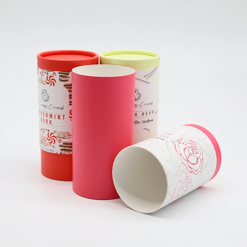 High Quality Eco Friendly Custom Printing Round Cylinder Paper Tube Packaging Good Grade Material For 50g Loose Tea