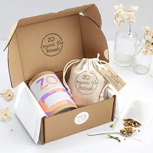 Custom Brown Kraft Cardboard Cylinder Paper Tube Box Eco-friendly Packaging for Tea Small Tea Bag Gift Packaging Boxes