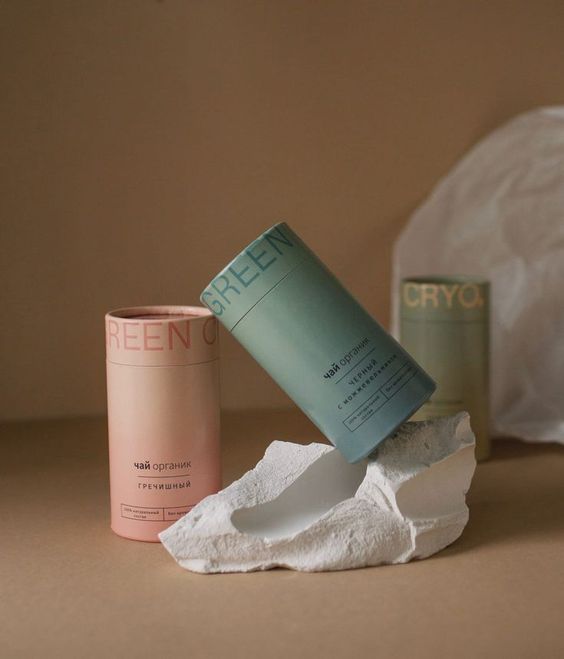 Eco Friendly Compostable Cylinder Cardboard Container Loose Leaf Tea Coffee Bean Kraft Paper Tube For Tea Packaging