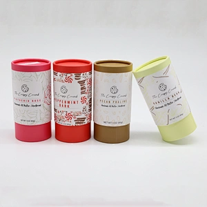 High Quality Eco Friendly Custom Printing Round Cylinder Paper Tube Packaging Good Grade Material For 50g Loose Tea