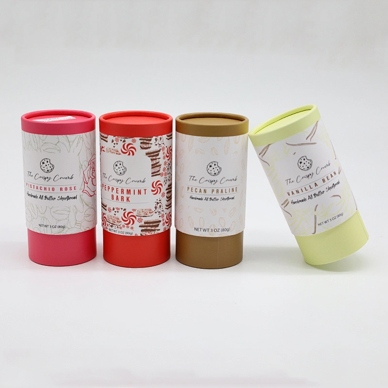 High Quality Eco Friendly Custom Printing Round Cylinder Paper Tube Packaging Good Grade Material For 50g Loose Tea
