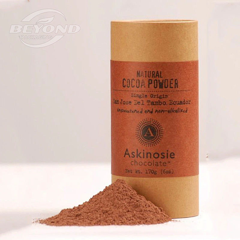 Empty Kraft Custom Confezioni Cilindro Personalizzato Loose Tea Coffee Kraft Paper Tube Cylinder  Packaging Box Food Grade
