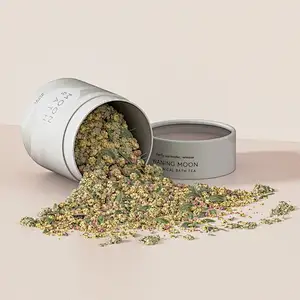 Custom Cardboard Cylinder Coffee Bean Container Food Safe Packing Tube Packages Cylindrical Biodegradable