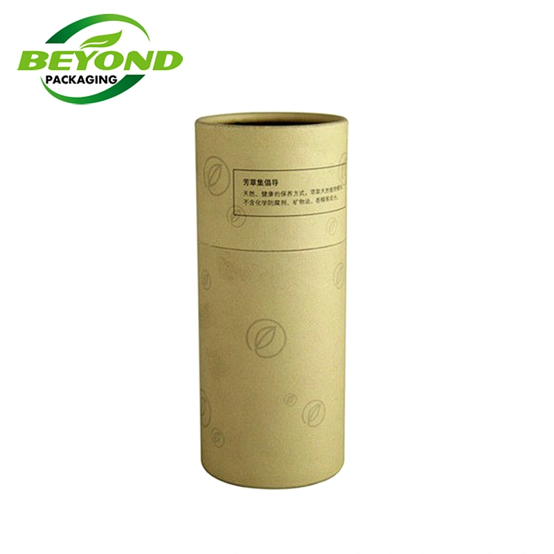 Custom Kraft Cardboard Cylinder Paper Tube Box Cylindrical Packaging fro Tea Eco-friendly  Biodegradable Recycled Packaging