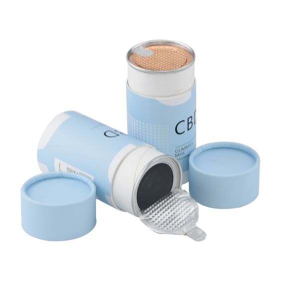Custom Biodegradable Cardboard  Eco friendly Food Grade Kraft Paper Cylinder Tube for Herbs Dried Fruit Organic Tea  Packaging