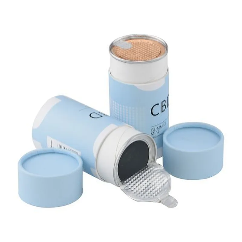 Custom Biodegradable Cardboard  Eco friendly Food Grade Kraft Paper Cylinder Tube for Herbs Dried Fruit Organic Tea  Packaging
