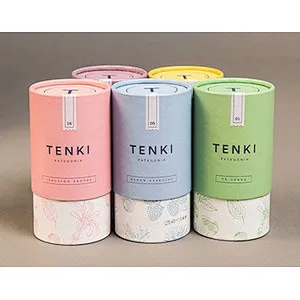 Custom Eco Friendly Paper Cylinder Packaging Tube Round Cardboard Box For Tea/herbs/coffee/snacks/food Gift Packaging