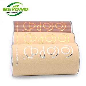 High Quality Eco Friendly Luxury Round Cylinder Paper Tube Packaging With Metal Lid Food Grade Material For Coffee Bean or Tea