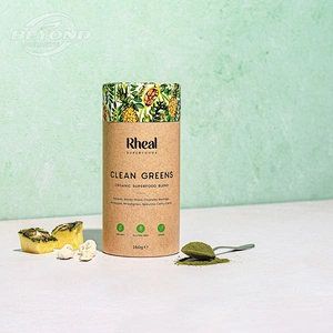 Custom Biodegradable Cardboard Eco -friendly Tea Cylinder Tube Packaging Round Box Wholesale Tea Bag Package