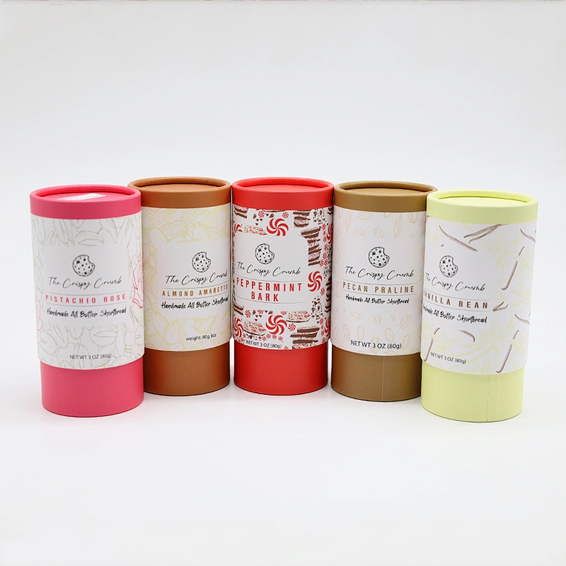 High Quality Eco Friendly Custom Printing Round Cylinder Paper Tube Packaging Good Grade Material For 50g Loose Tea