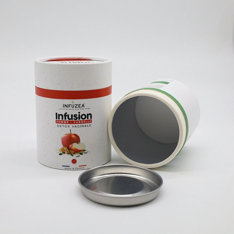 Customized Round Recycled Cardboard Cylinder Packaging Standard Air Tightness Tea Food Grade Paper Tube Package