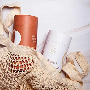 High Quality Custom Food Large Paper Tube Kraft Paper Tube Containers For Protein Power Packaging