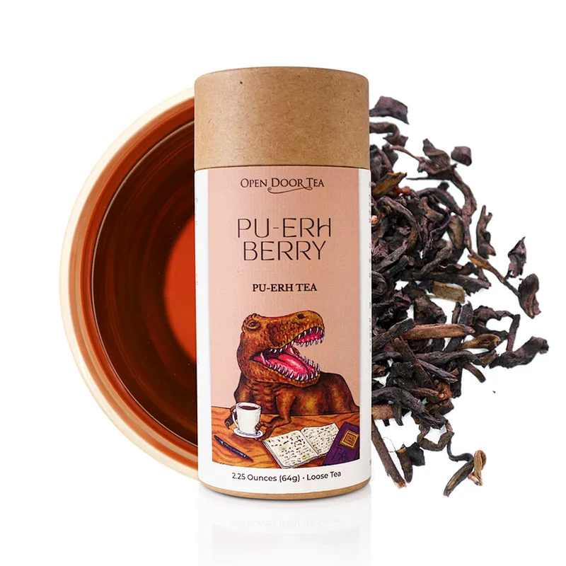 Eco Friendly Compostable Cylinder Cardboard Container Loose Leaf Tea Coffee Bean Kraft Paper Tube For Tea Packaging