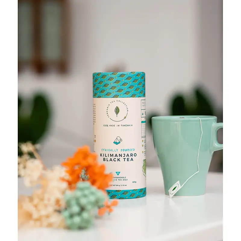 Eco Friendly Kraft Cardboard Cylinder Tea Tube Packaging Box Recycled Customized Design Paper Tube Packaging
