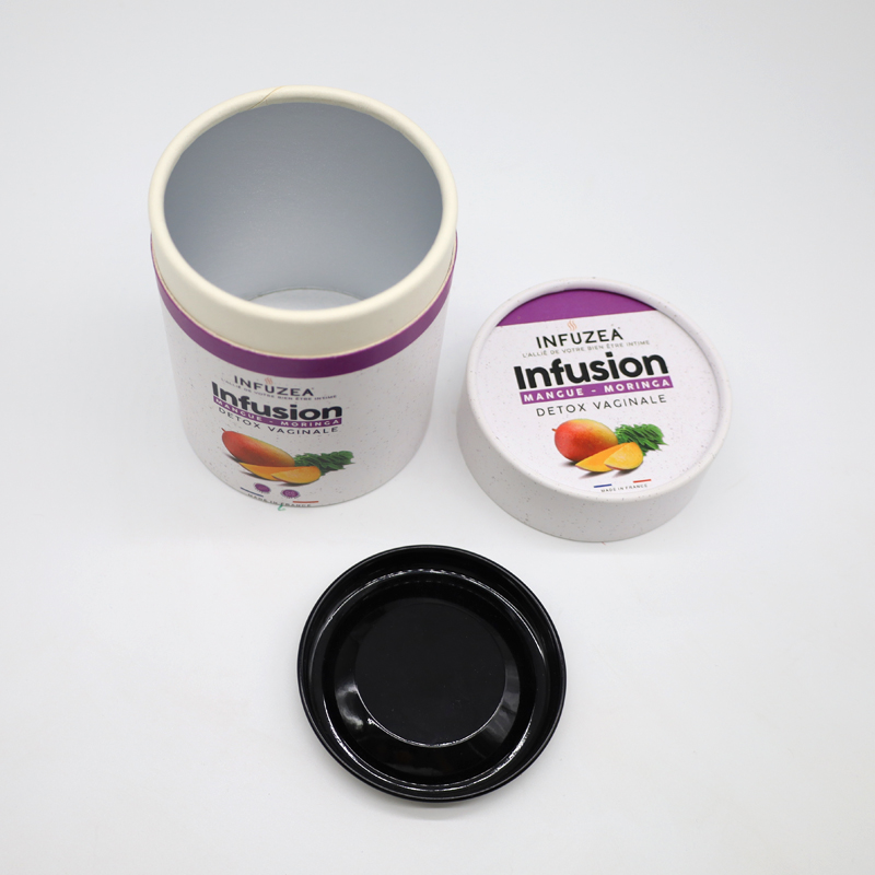 Customized Round Recycled Cardboard Cylinder Packaging Standard Air Tightness Tea Food Grade Paper Tube Package