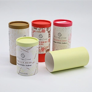 High Quality Eco Friendly Custom Printing Round Cylinder Paper Tube Packaging Good Grade Material For 50g Loose Tea