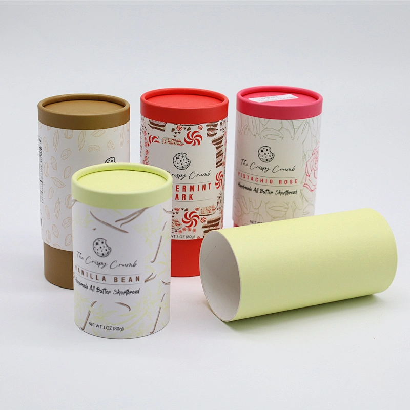 High Quality Eco Friendly Custom Printing Round Cylinder Paper Tube Packaging Good Grade Material For 50g Loose Tea