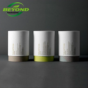 Eco- Friendly Recycled Food Grade Cardboard Packaging Box for Tea Sleeve Paper Round Cylinder Kraft Tubes