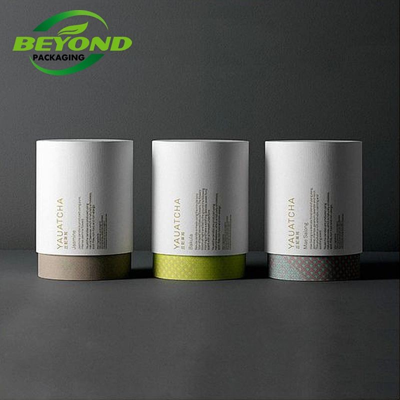 Eco- Friendly Recycled Food Grade Cardboard Packaging Box for Tea Sleeve Paper Round Cylinder Kraft Tubes