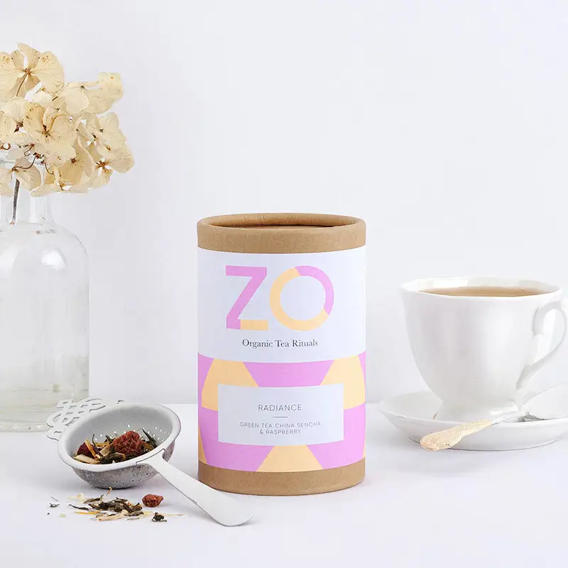 Custom Food Grade Free Loose Tea Cans Food Grade Cardboard Cylinder Empty Coffee Container Paper Tube Packaging Round Boxes