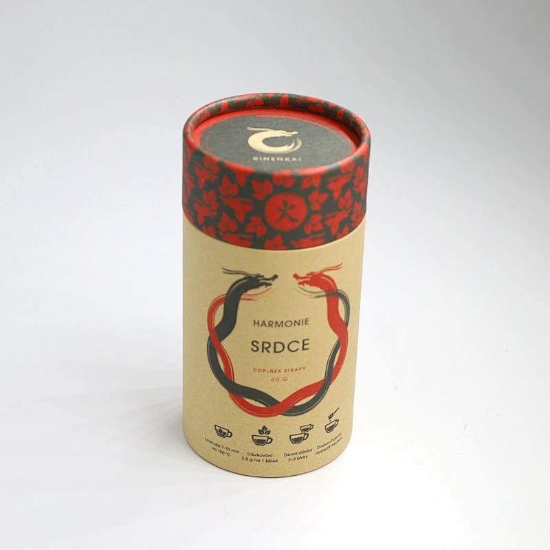 High Quality Manufacture Food Grade Paper Tube Packaging Round Cylinder Cosmetic Gift Box Packaging
