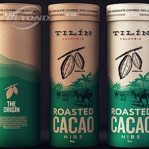 Eco Friendly Round Packaging Food Grade Containers Cylinder Packaging Can Food Boxes Paper Tube For Tea Coffee Tee Wine