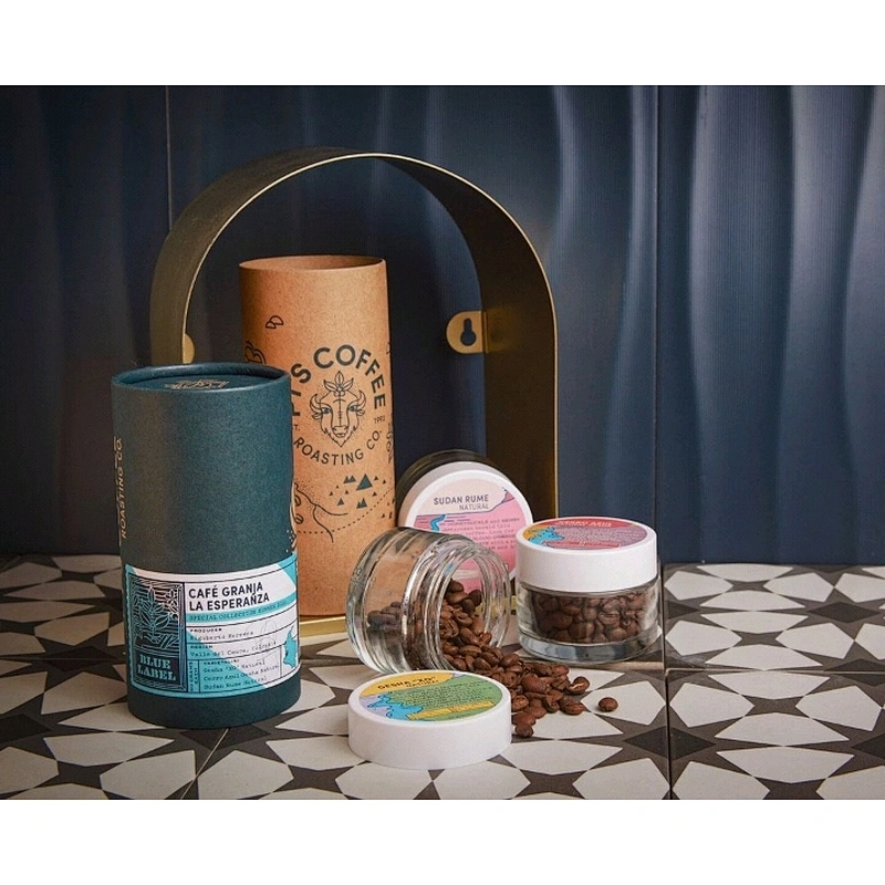 Eco Friendly Compostable Cylinder Cardboard Container Loose Leaf Tea Coffee Bean Kraft Paper Tube For Tea Packaging