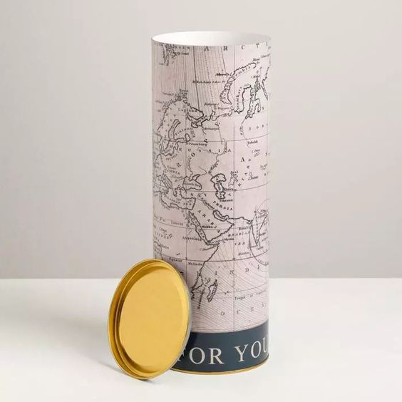 Custom Biodegradable Cardboard Tube Packaging for Potato Chips Cookies and Cake Food Grade Cardboard Tube Cylindrical Packaging