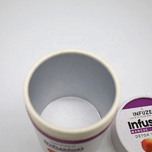 High Quality Round Cylinder Food Grade Paper Tube Packaging With Metal Lid Packing for Tea Coffee Or Powder