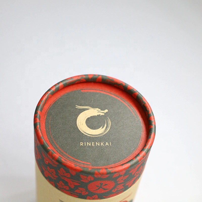 Food Grade Eco Friendly Round Paper Tube Packaging With Metal Lid Better Airtight Aluminum Foil Paper Inside For Food Tea