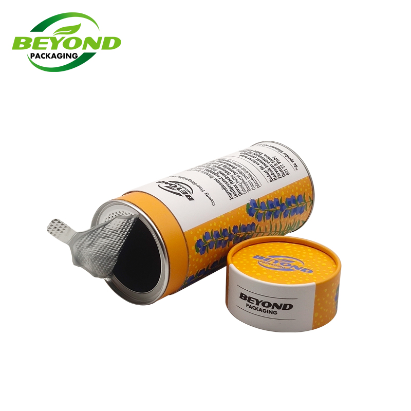 Eco- friendly custom tea packaging paper tubes 100% biodegradable cardboard round paper tubes packaging  for tea