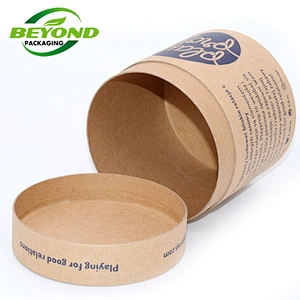 High Quality Tea Packaging Custom Round Paper Tube Bio Friendly Cardboard With Lid Bottle Cylinder Tea Box Tube Packaging