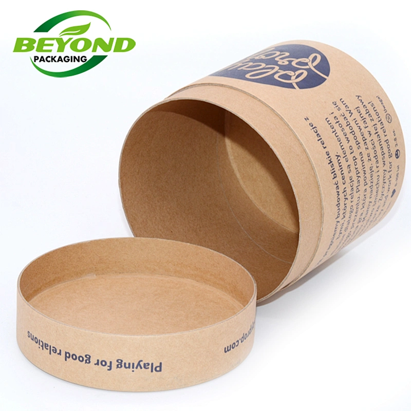 High Quality Tea Packaging Custom Round Paper Tube Bio Friendly Cardboard With Lid Bottle Cylinder Tea Box Tube Packaging
