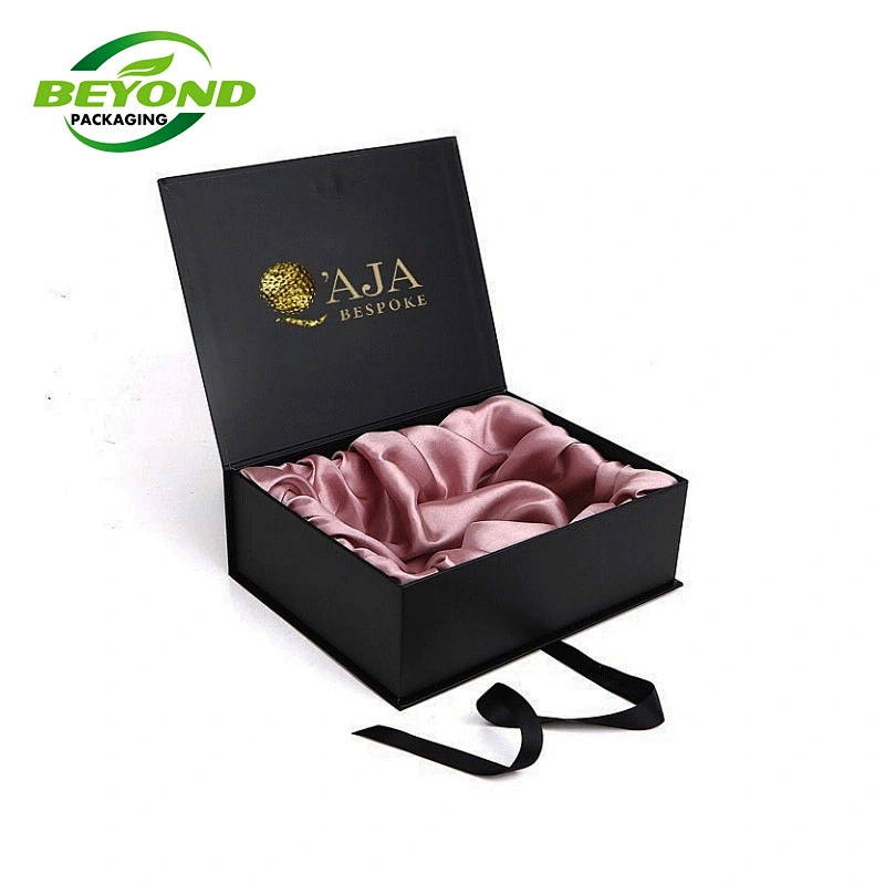 Custom Cardboard Paper Wedding Gift Box Packaging with Ribbon Paper Boxes Luxury Rigid Magnetic Closure Gift Paper Box