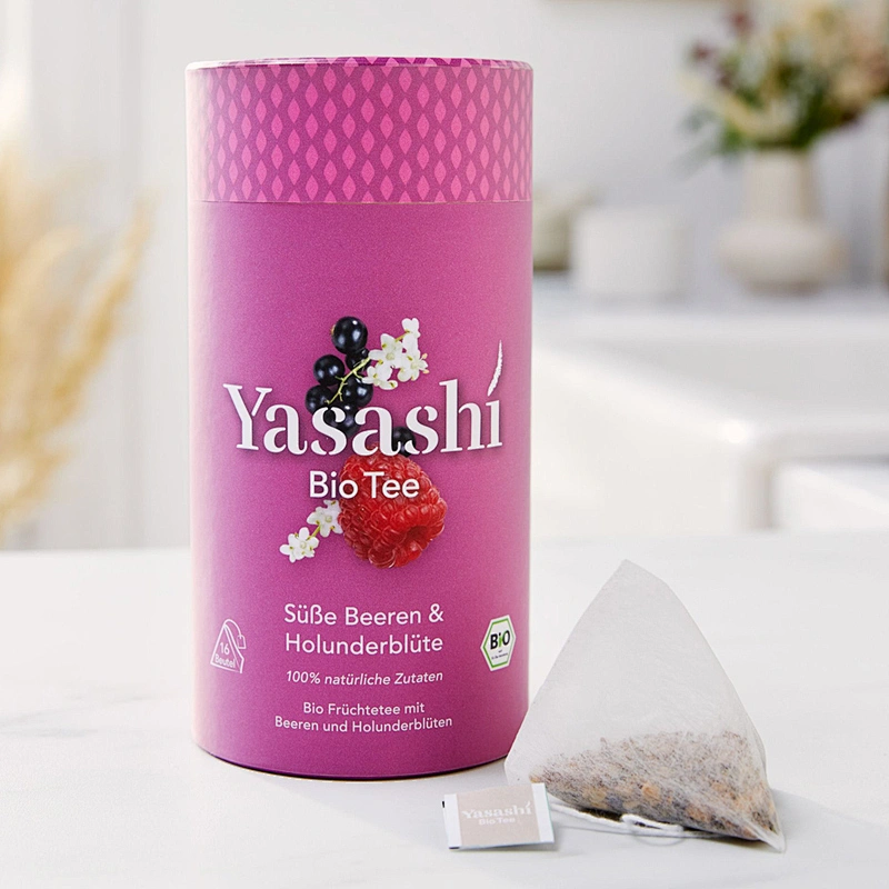 Custom printed eco friendly round pink printing packaging cylinder tea gift cardboard kraft paper boxes tube