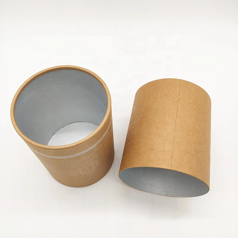 Custom Food Grade Cardboard Cylinder Sleeve Paper Tube Packaging Printing Design for Eco- friendly Tea Packaging