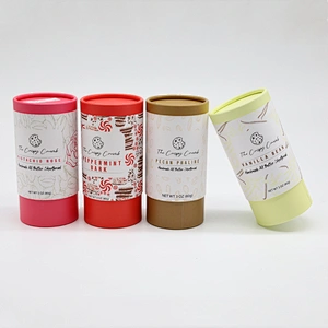 High Quality Eco Friendly Custom Printing Round Cylinder Paper Tube Packaging Good Grade Material For 50g Loose Tea