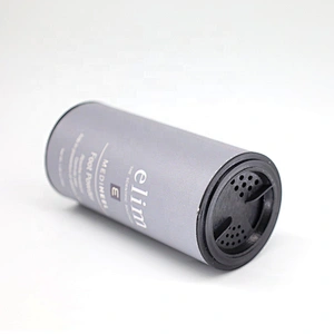 Custom made eco recycled cylinder cardboard shaker kraft paper tube spice salt packaging with plastic sifter for powder
