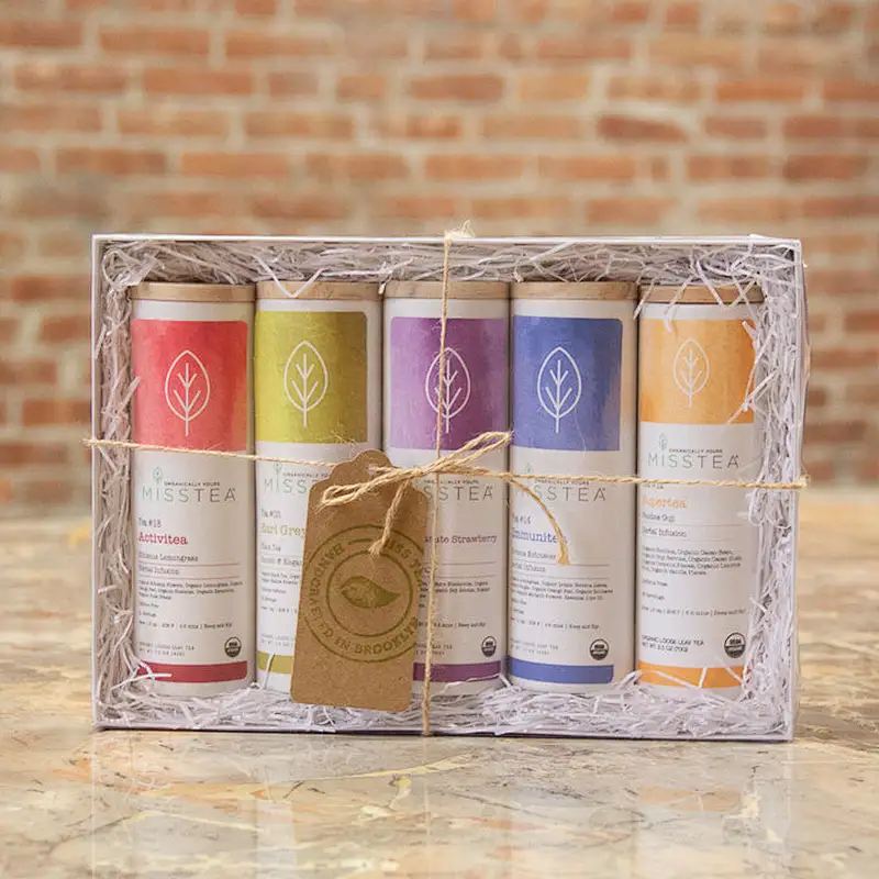 Customized Food Grade Eco Friendly Cardboard Cylinder Loose Leaf Tea Coffee Packaging Box Round Black Kraft Paper Tube Packaging