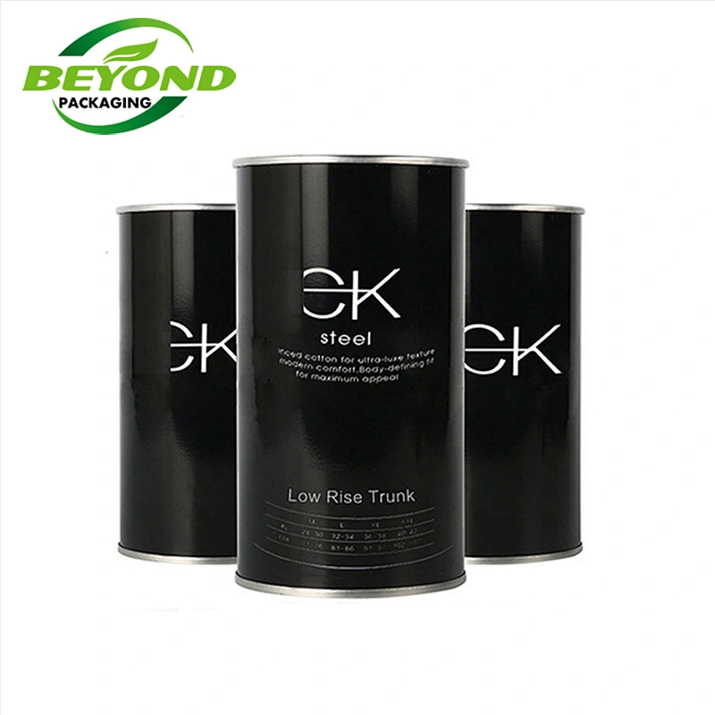 Luxury Eco Friendly Round Cylinder Food Grade Paper Tube With Metal Lid For Coffee Bean Packaging Custom Design
