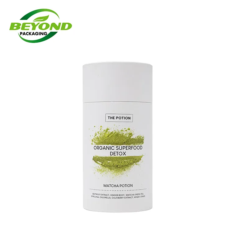 Eco friendly Biodegradable Cylindrical Custom Printing Logo Design Kraft Paper Tea Packaging For Dry Fruit Tea