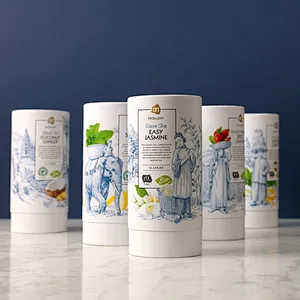 Custom printing round box tea coffee gift packaging cardboard box/cylindrical shape paper tea box
