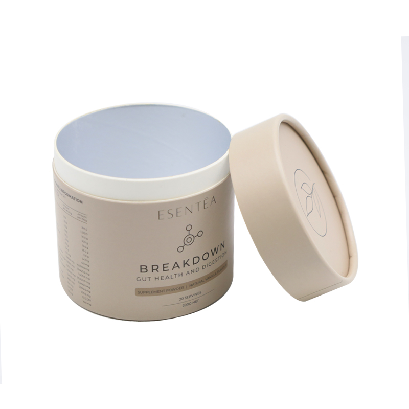 Customized Printed Food Grade Cardboard Cylinder Food Grade Packaging Round Shape Kraft Paper Tube For Tea Packaging