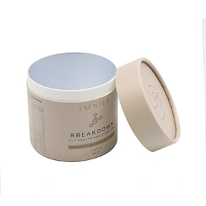 Customized Printed Food Grade Cardboard Cylinder Food Grade Packaging Round Shape Kraft Paper Tube For Tea Packaging