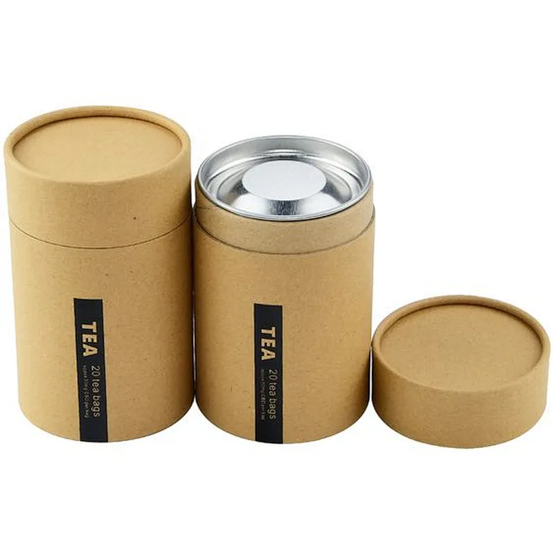 Customized Luxury Food Grade Cardboard Biodegradable Cylinder Can Loose Tea/Coffee/Protein Powder Packaging Paper Tube