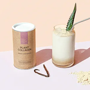 Food Grade Cylinder With Aluminum Foil Inside Eco Friendly Paper Tube For Protein Powder Packaging Box With Plastic lid