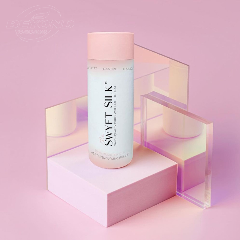 Wholesale luxury round cosmetic custom size paper packaging cardboard recycle tube for cosmetics bottles