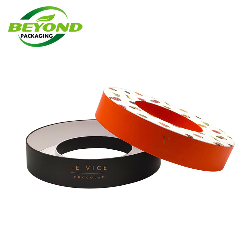 Custom Wholesale Chocolate Boxes Cardboard Round Kraft Paper Round Tube with Window Box Eco-friendly Gift packaging with insert